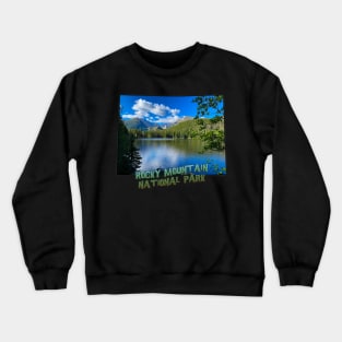 Colorado State Outline (Rocky Mountain National Park - Bear Lake) Crewneck Sweatshirt